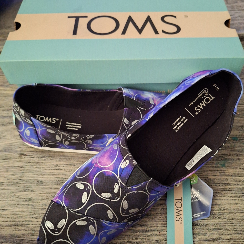 TOMS Alien Print Slip-On Shoes